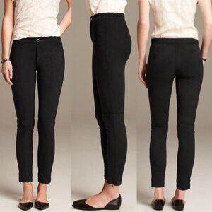 Banana Republic Black Ankle Pants Faux Suede Limited Edition Size 2